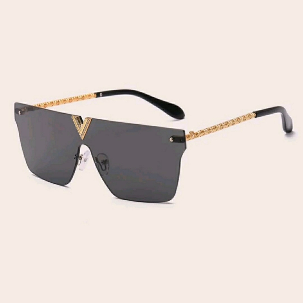 💙Rhinestone decor rimless sunglasses